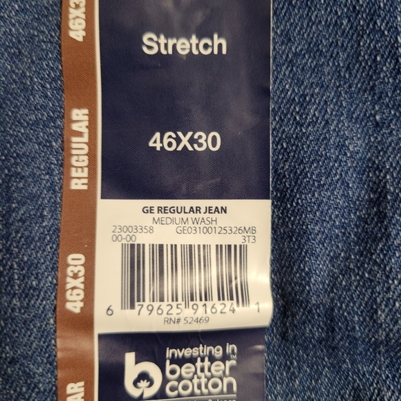 GEORGE Straight Leg Denim Jeans- Men's Big & Tall 46x30 Medium Wash NWT - Picture 6 of 6